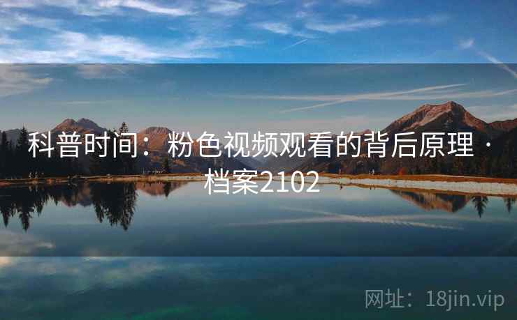 科普时间：粉色视频观看的背后原理 · 档案2102